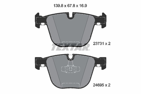 Textar Bremsbelagsatz Scheibenbremse Q+ 2373101 FüR BMW F01 F04 F02 F03 F07 B7-image