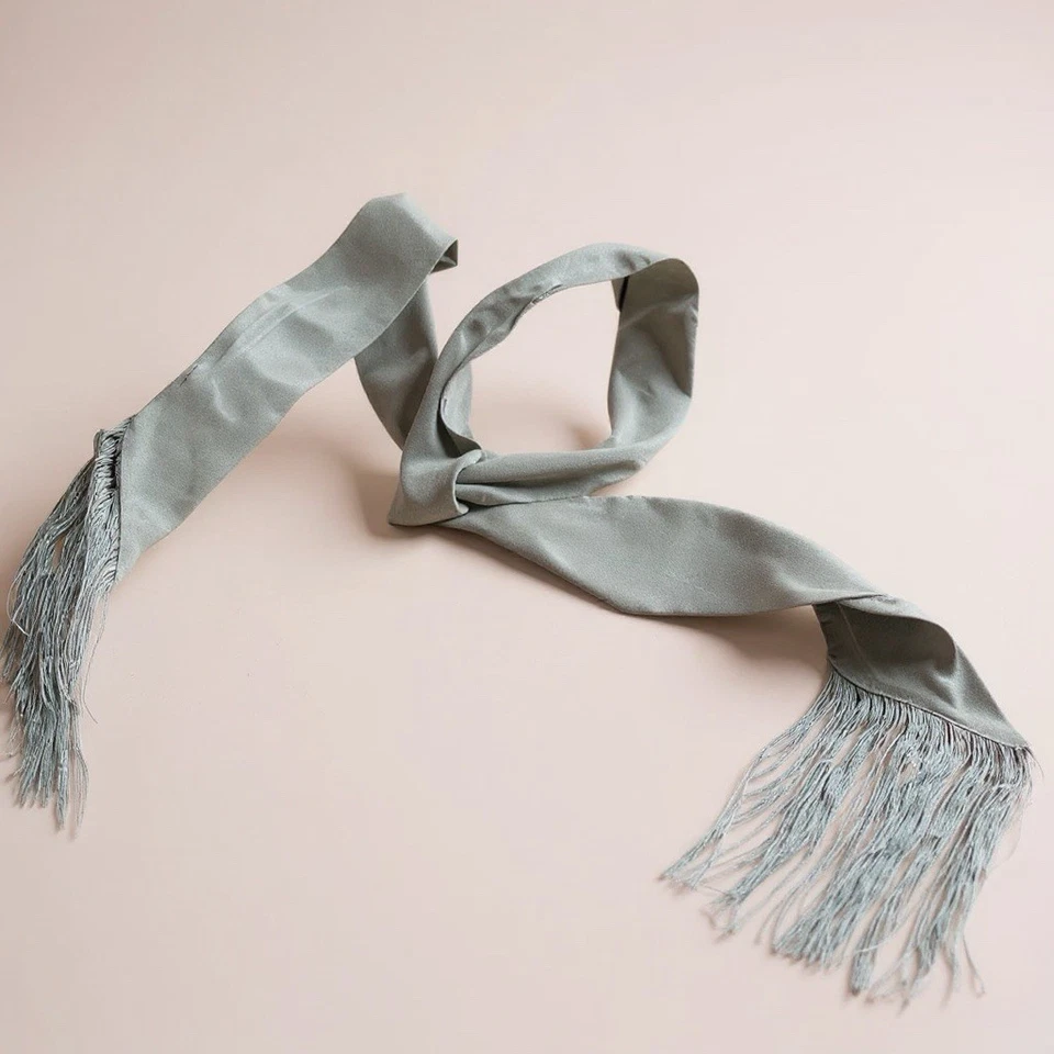 Free People Charmer Flecos Pañuelo Ajustado Verde Menta Elegante Noche Sedosa Glamour Foto 3 de 4