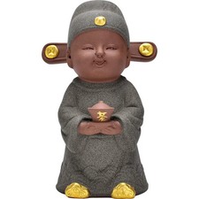 Statua decorazione figura, stile cinese campione Lang, decorazione tavola tè casa ufficio