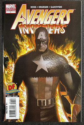 Avengers Invaders #1 2008 Jim Krueger Alex Ross DF Ltd 2999 Variant COA NM