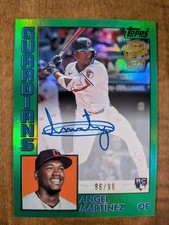2025 Topps Archives 84FFA-AM Angel Martínez 1984 Fan Favorites Auto Green /99 RC
