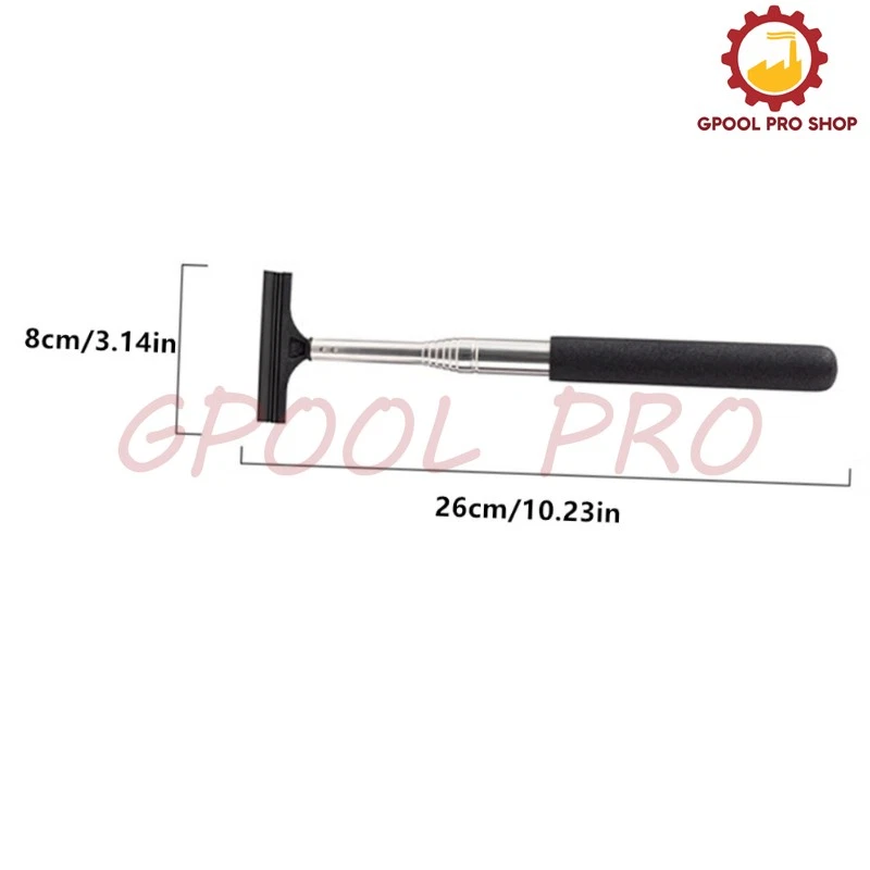 Limpador de espelho retrovisor de carro limpador de rodo escova telescópica para lavagem de janelas - Imagem 3 de 4