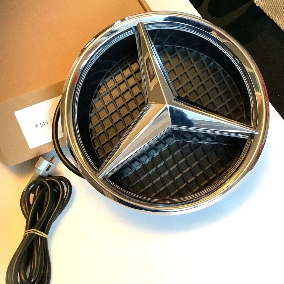 Front Grille LED Emblem Light Fit for Mercedes Benz Illuminated Logo Star Badge Foto 3 de 4