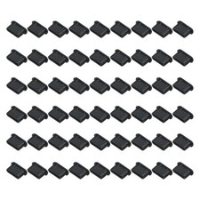 0.4 Inch USB Type C Dust Plug, 60 Pcs Anti Dust Plug Cover Female End, Black