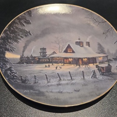 Bradford Exchange Night Departure Jesse Barnes Limited Edition Plate 1993 8 in