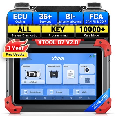 XTOOL D7 V2.0 Car Diagnostic OBD2 Scanner Tool Bidirectional ECU Coding NEWEST 
