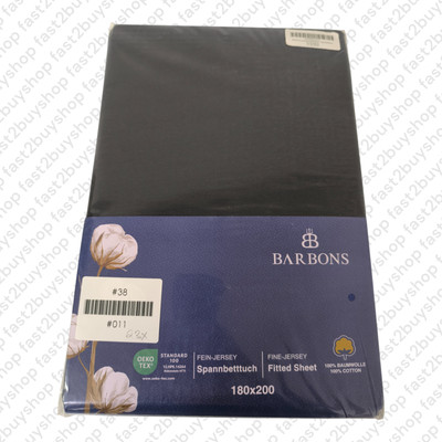 BARBONS Spannbettlaken 180x200cm 100% Baumwolle