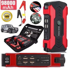 99800mAh Auto KFZ Starthilfe Jump Starter 12V Ladegerät Booster Power Bank PKW