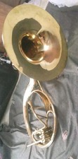SOUSAPHONE TUBA 22"BELL PURE BRASS METAL IN GOLD POLISH MOUTHPC CASE FREE SHIP
