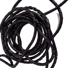 SPIRAL CABLE WRAP TIDY HIDE BANDING LOOM PC,TV,HOME CINEMA,WIRE MANAGEMENT 12mm
