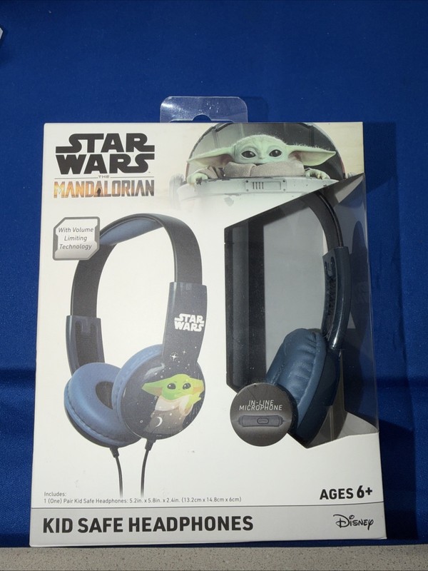STAR WARS THE MANDALORIAN KID SAFE HEADPHONES~BABY YODA~NEW + GROGU ORNAMENT