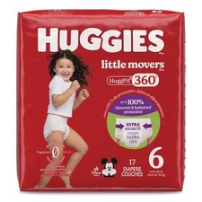 Huggies 56608PK Little Movers HuggFit 360 Degree - Size 6/Disney 17/Pack New