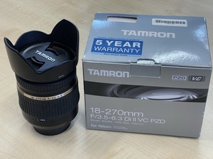 Tamron 18-270mm F/3.5-6.3 Di II VC PZD Lens for Nikon - Boxed with Hood