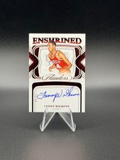LENNY WILKENS 2023-24 Panini Flawless Enshrined Signatures Ruby Autograph 11/15