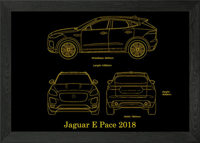 Jaguar E Pace 2018 Gerahmtes Wandbild Poster Leinwanddruck Bild