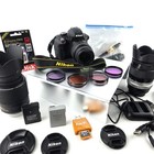 Mint Nikon D D3300 24.2Mp Digital Slr 3 lenses 3 batteries Accessories User Doc