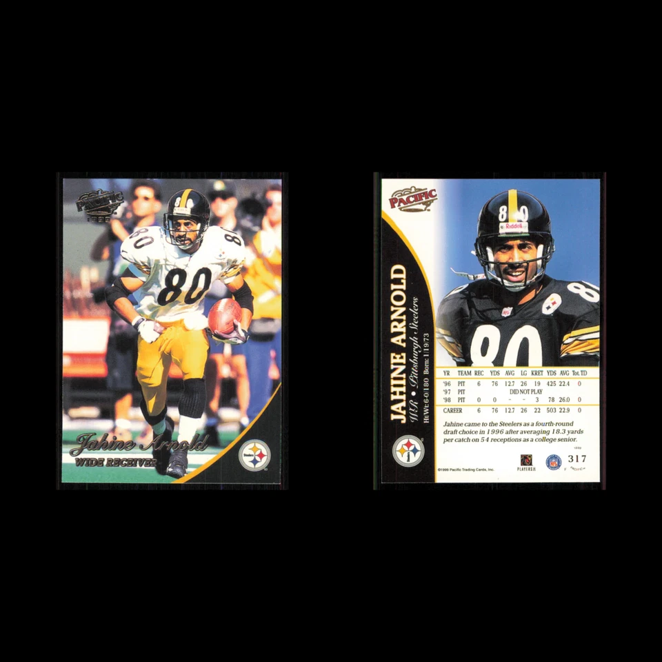 Jahine Arnold #317 1999 Pacific Pittsburgh Steelers Football Card NFL NM - Image 3 of 3