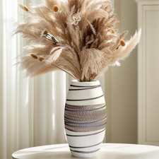 Ceramic Flower Vase   Rustic elegant Farmhouse Decor   8.7  Decorative Textured