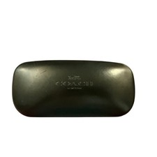 Coach New York Black Hard Shell Eyeglasses Sunglasses Case with Cleaning Cloth