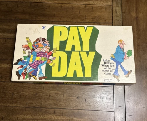 VTG 1976 Pay Day Board Game by Parker Brothers Complete
