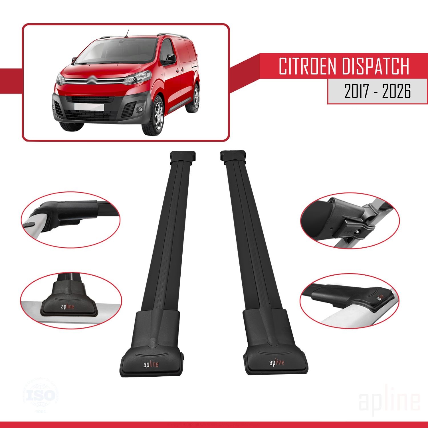 Barres de toit Citroen Dispatch K0 2017-2026 pour vos chantiers et loisirs