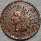 Fine 1869 Indian Head Cent, Solid, Semi-Key Date.