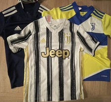 3 x Boys Adidas Juventus Football Shirts  Age 9-10 bulk job lot bundle 