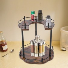 Spice Organizer Rack, Height Adjustable Rotating Spice Organization for Cabinet