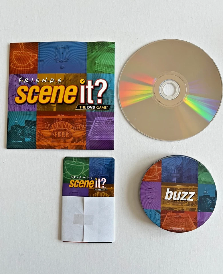 Friends Scene-it? Game Replacement Pieces DVD 4 Metal Movers 2 die Buzz Cards - Image 4 of 4