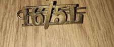 Shoulder title badge 16th 5th Queen's Royal Lancers (Brass) with pin