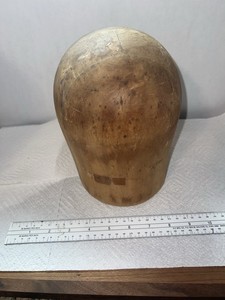 Vintage Wood Hat Block Mold Millinery Head Form