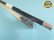 Silver Braided Carbon Fiber Violin Bow Abalone Shell Frog Mongolian Horse Hair