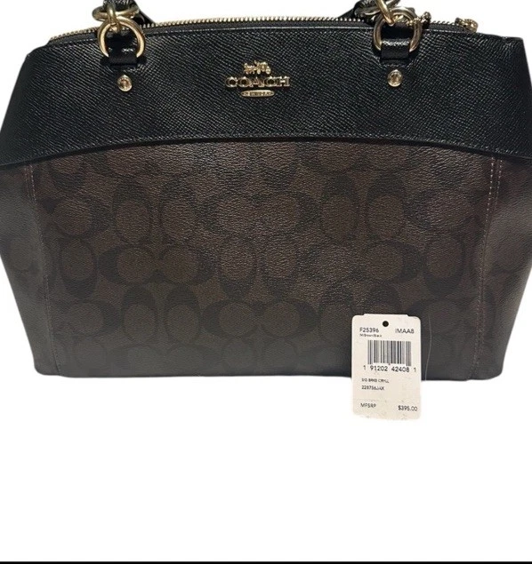 Borsa Coach Brooke Signature in tela rivestita con tracolla e monogramma