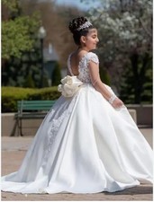 Flower Girls Princess Dress Kids Pageant Party Dance Wedding Birthday Ball Gown