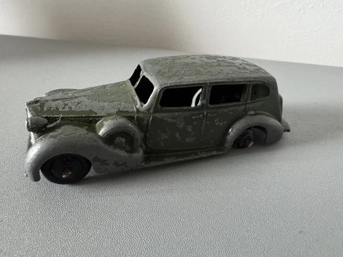 Vintage Dinky Toys No. 39a Packard Touring Car Olive Green for restoration