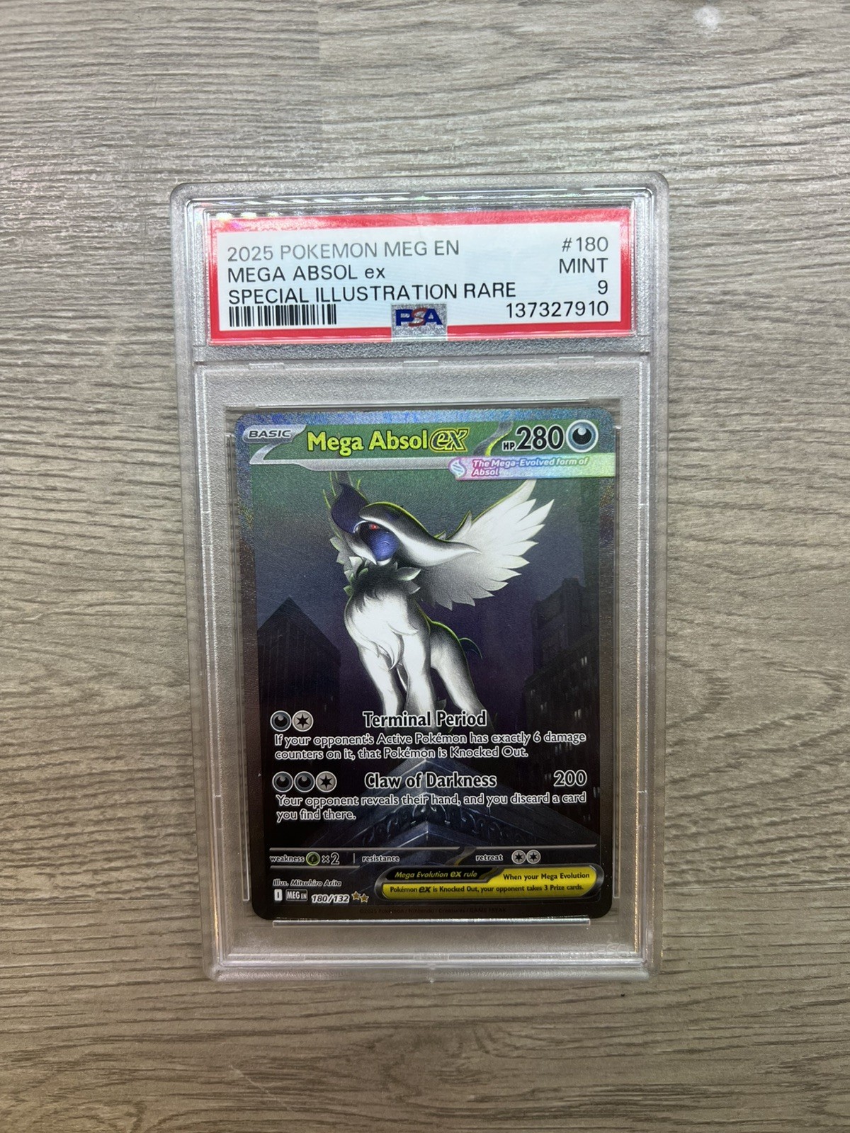 Pokémon TCG Mega Evolutions Mega Absol EX Sir 180/132 PSA9