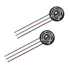 2PCS 1157 Bulb Socket 2357 Brake Light Turn Signal Light Socket Holder Gray