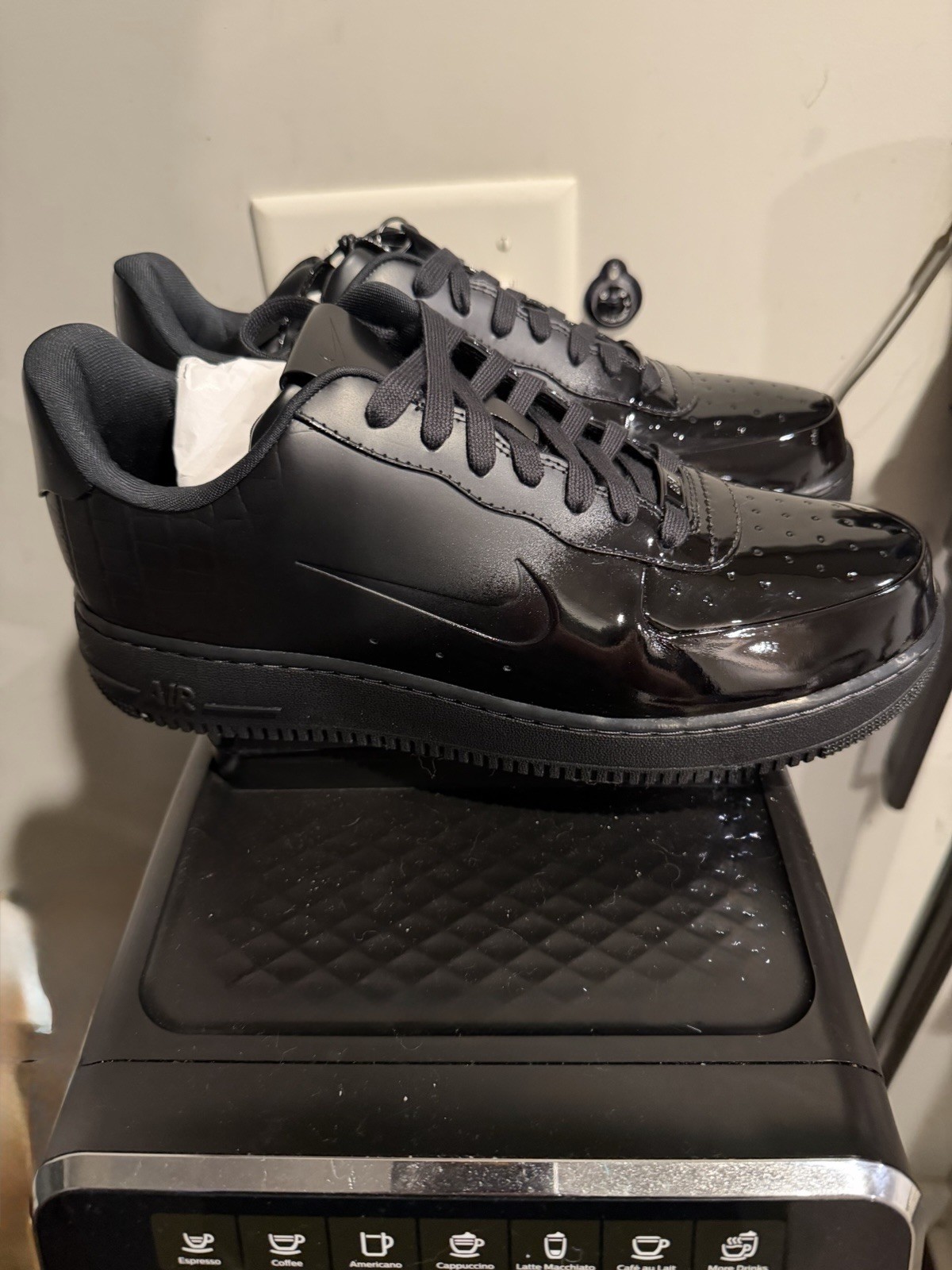 Women’s Air Force One Made In Italy Black Size 11.5 image 5