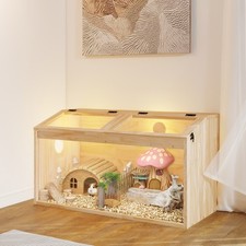 Wooden Hamster Cage Hamster Hutch Small Animals Hideout with Openable Top