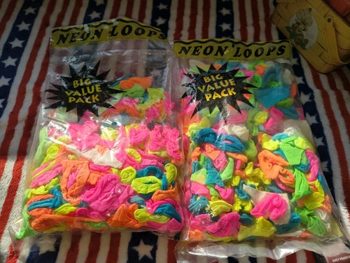 2 Bags of Neon Loops Fluorescent Rings