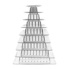 9 Tiers Macaron Tower Acrylic Cupcake Stand Cake Display Rack Bar Party Decor