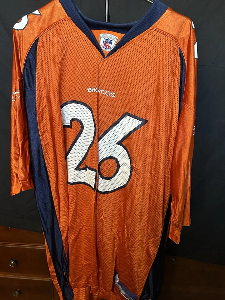 Camiseta De Colección Clinton Portis #26 Denver Broncos Para Hombre XXL Reebok NFL Naranja Foto 3 de 3