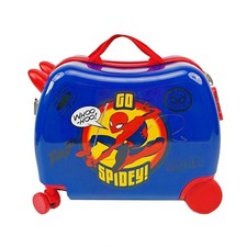 NEW Marvel Spiderman Ride-On Hard Suitcase Blue/Red