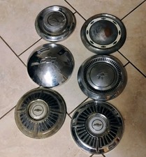 Vintage 1950s 1960s 1970s Chevy Dog Dish Hub Caps - Lot Of 6