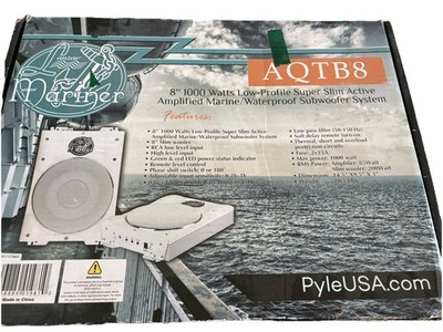 New Lanzar - 8'' 1000 Watts Low-Profile Super Slim Active Amplified Marine AQTB8