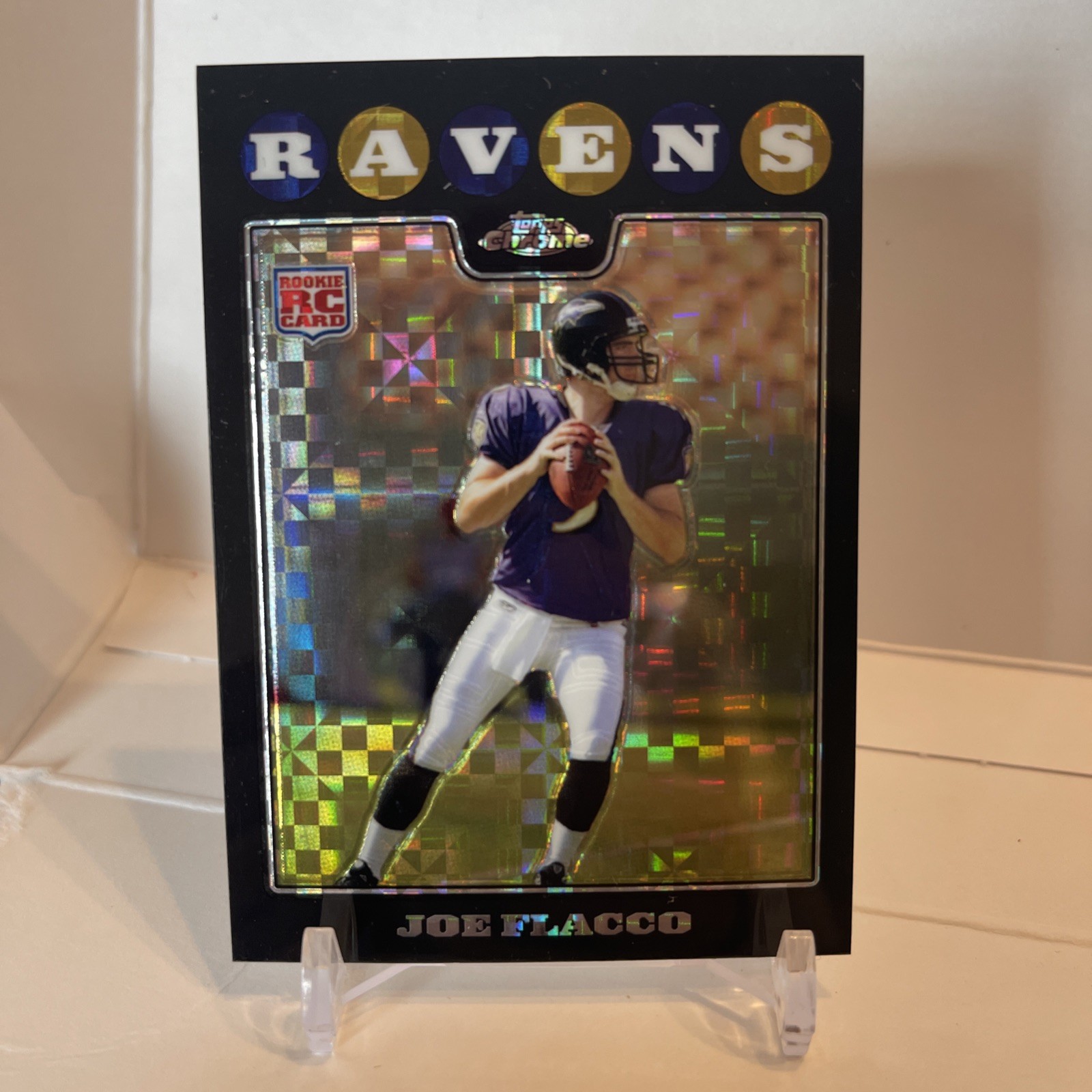 Joe Flacco RC Xfractor 2008 Topps Chrome #170 Baltimore Ravens