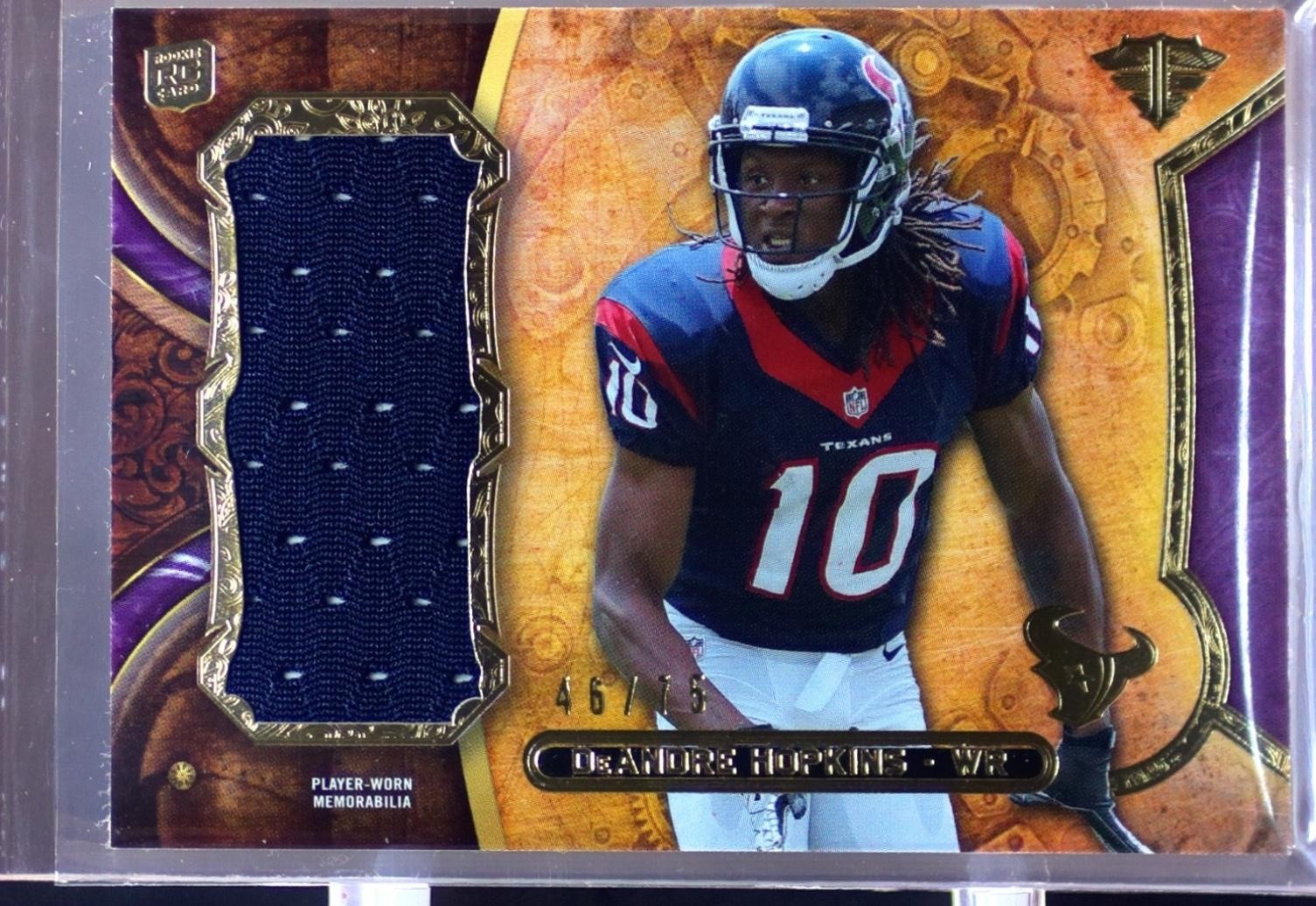 DeAndre Hopkins Topps Triple Threads Rookie Autograph Relics #DH2 Purple