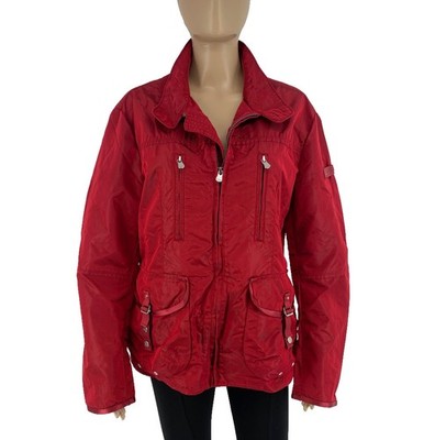 PEUTEREY Women Red Windbreaker Jacket Size L