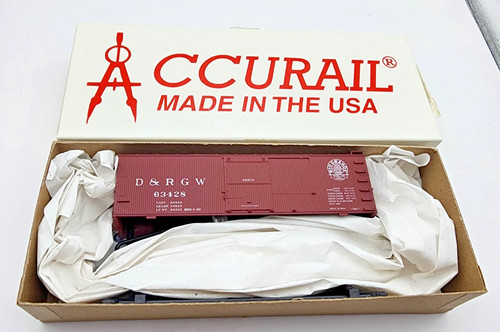 Accurail HO. Coche de carga DENVER & REO GRAND 36' doble funda. Kit #8092 | Zustand: New
