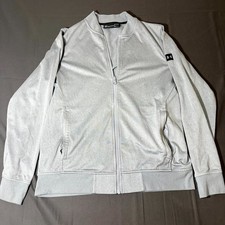 Under Armour ColdGear Bomber Track Jacket Mens Large Gray Loose Fit Athleisure